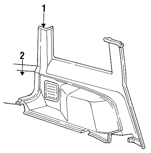 LeBaron INTERIOR TRIM - QUARTER PANELS