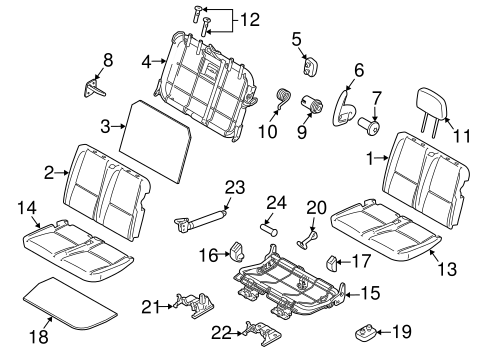 Transit Connect REAR SEAT COMPONENTS