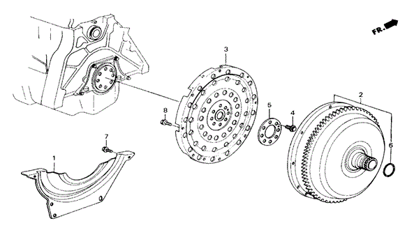 ENGINE/TORQUE CONVERTER for 1988 Honda ACCORD COUPE #1