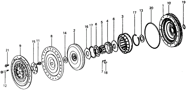 ENGINE/HMT TORQUE CONVERTER for 1978 Honda CIVIC 1200 HATCHBACK #1