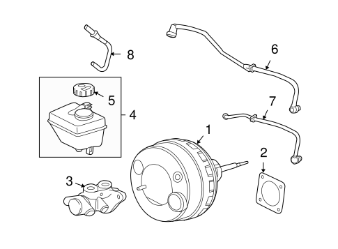 XF MASTER CYLINDER - COMPONENTS ON DASH PANEL