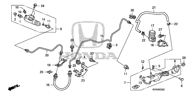 CHASSIS/CLUTCH MASTER CYLINDER (2.0L) (KA) (KC) for 2010 Honda CIVIC COUPE #1