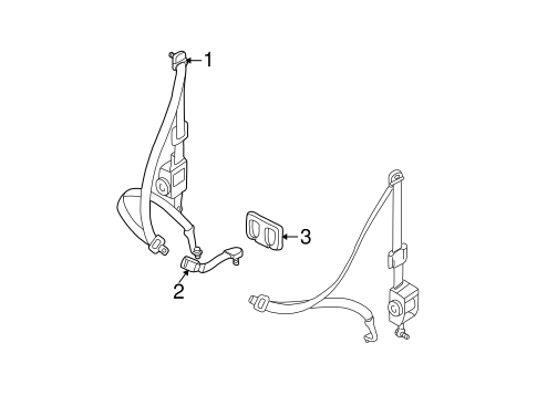 ELECTRICAL/REAR SEAT BELTS for 2004 Toyota Tacoma #1