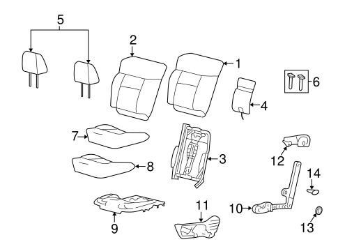 Body/Front Seat Components for 2004 Ford F-150 #5