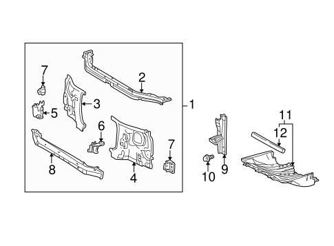 BODY/RADIATOR SUPPORT for 2006 Toyota Tundra #2