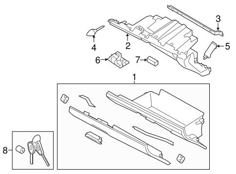 Glove Box for 2017 Subaru Outback #0