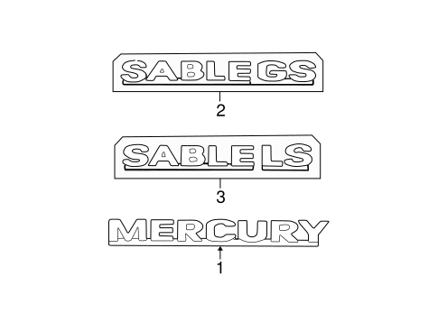 Sable EXTERIOR TRIM - LIFT GATE