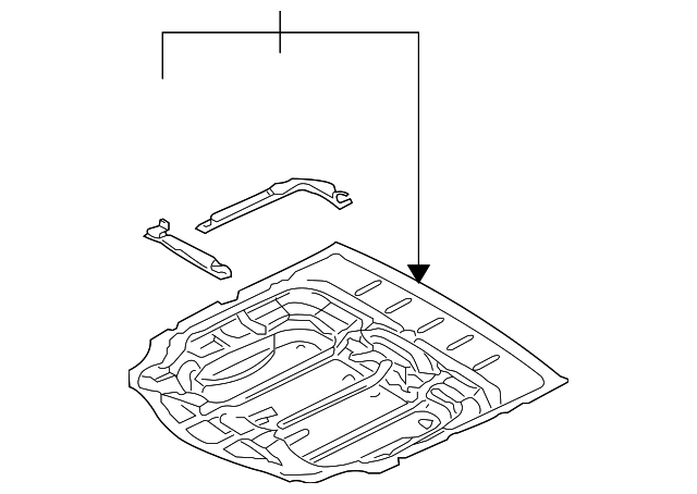 955-501-261-00-GRV Деталь REAR FLOOR PAN