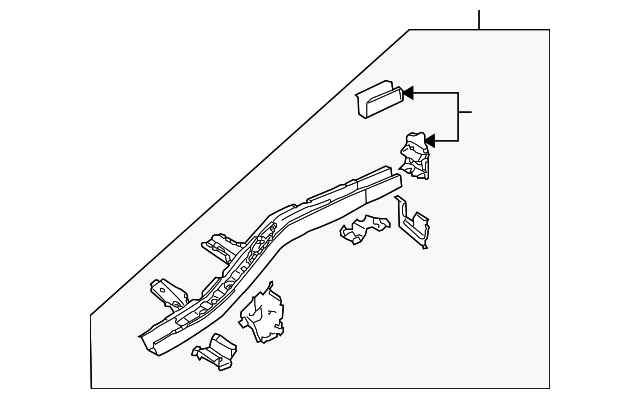 955-501-401-02-GRV Деталь SIDE RAIL ASSY, LEFT