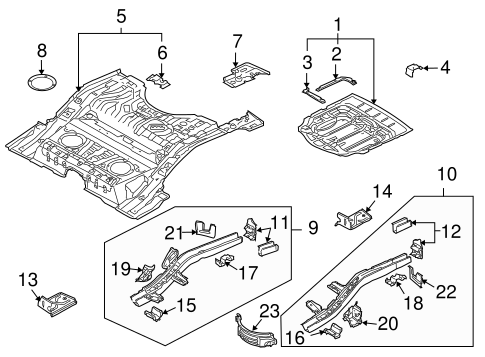 Cayenne REAR FLOOR & RAILS