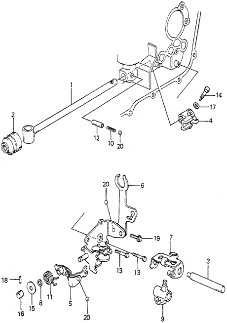 TRANSMISSION - MANUAL/MT SHIFT ARM (2) for 1981 Honda ACCORD HATCHBACK #1