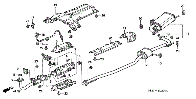 ELECTRICAL / EXHAUST / HEATER / FUEL/EXHAUST PIPE for 2002 Honda ACCORD COUPE #1