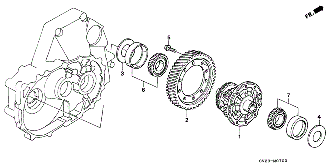 TRANSMISSION - MANUAL/MT DIFFERENTIAL GEAR for 1997 Honda ACCORD COUPE #1