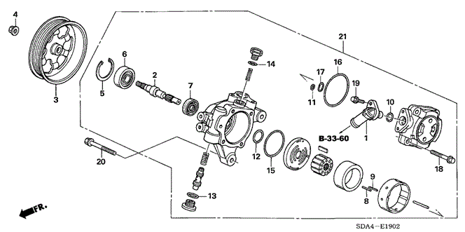 ENGINE/P.S. PUMP (L4) ('06) for 2006 Honda ACCORD SEDAN #1