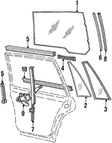 LTD GLASS - REAR DOOR