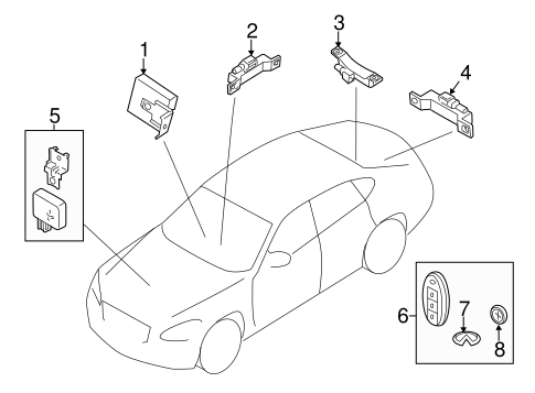 Keyless Entry Components for 2019 Infiniti Q70 #0