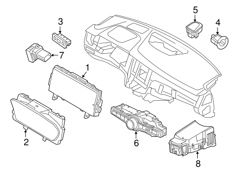Cluster & Switches for 2018 Volvo XC60 #0