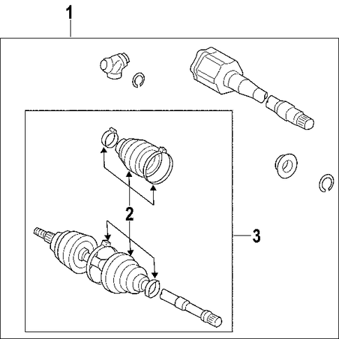 FRONT DRIVE AXLE/AXLE SHAFTS & JOINTS for 2008 Toyota Sienna #1