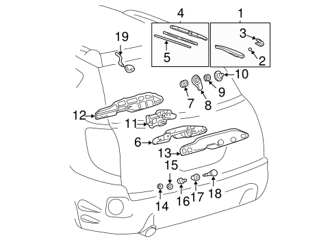 BODY/WIPER & WASHER COMPONENTS for 2003 Toyota Matrix #2