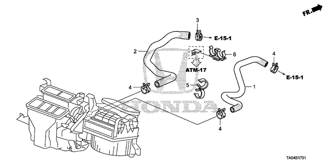 Electrical/Exhaust/Heater/Fuel/Water Hose (V6) for 2010 Honda ACCORD SEDAN #1