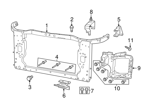 Cherokee RADIATOR SUPPORT