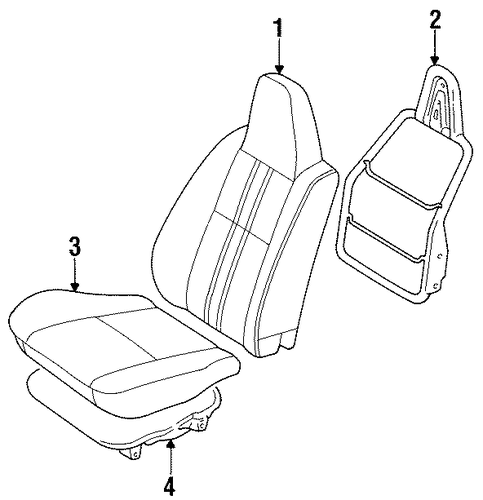BODY/FRONT SEAT COMPONENTS for 1996 Toyota Paseo #1