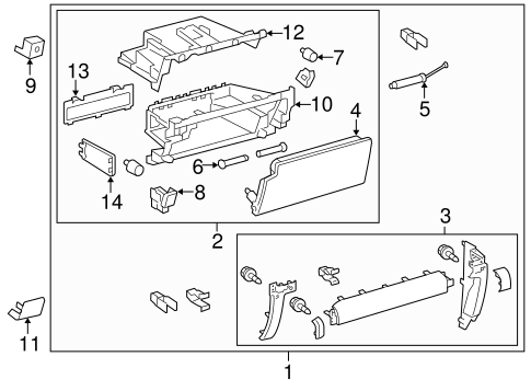 BODY/GLOVE BOX for 2015 Toyota 4Runner #1