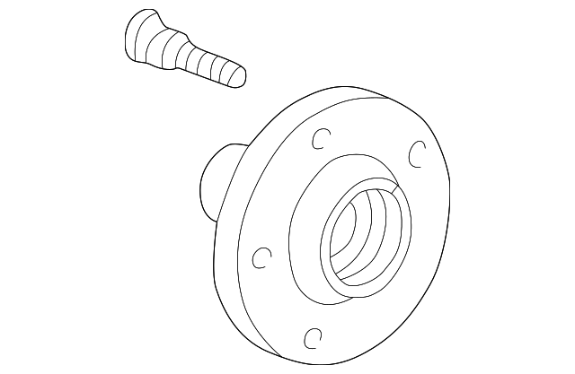 2W4Z-5B715-AA HUB, RIGHT
