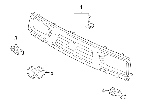 BODY/GRILLE & COMPONENTS for 1996 Toyota Tacoma #1