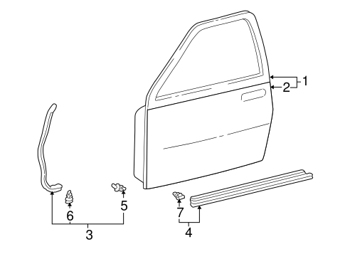 BODY/DOOR & COMPONENTS for 2000 Toyota Tundra #2