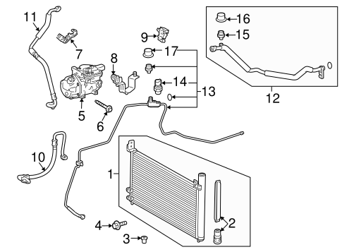 HVAC/CONDENSER, COMPRESSOR & LINES for 2011 Toyota Prius #2