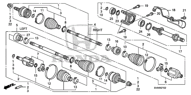 CHASSIS/DRIVESHAFT - HALF SHAFT (2.0L) for 2010 Honda CIVIC COUPE #1