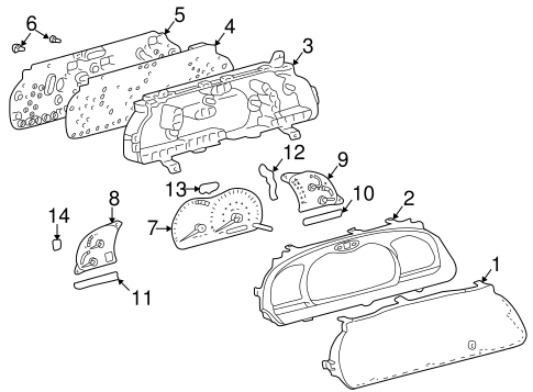 BODY/CLUSTER & SWITCHES for 2001 Toyota Sequoia #1
