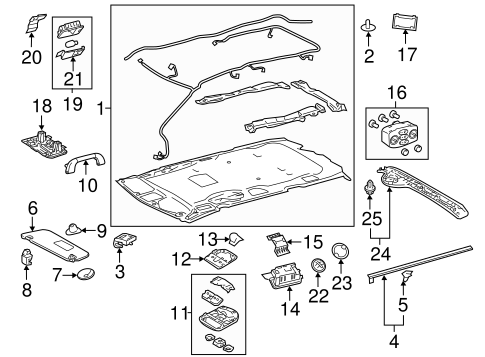 BODY/INTERIOR TRIM - ROOF for 2014 Toyota Sienna #2