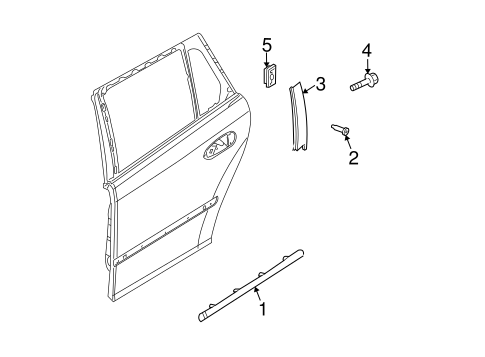 9-3 EXTERIOR TRIM - REAR DOOR