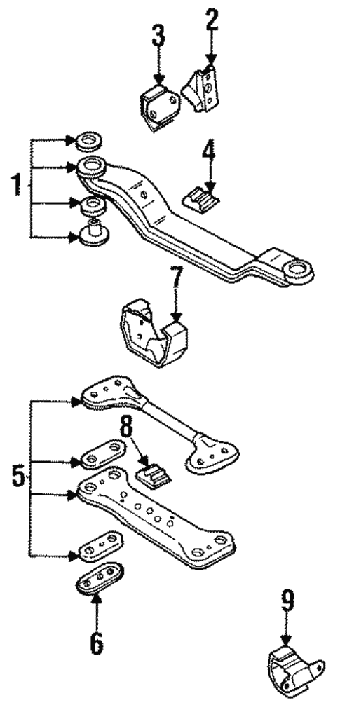 Engine Crossmember for 1992 Subaru Loyale #0