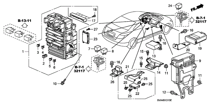 ELECTRICAL / EXHAUST / HEATER / FUEL/CONTROL UNIT (CABIN) (1) for 2006 Honda CIVIC COUPE #1