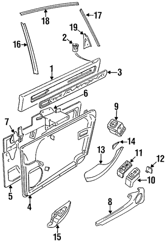 XJ12 INTERIOR TRIM - REAR DOOR 2