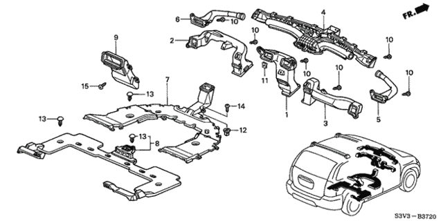 Duct for 2001 Acura MDX #0