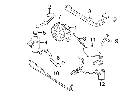 Steering/Pump & Hoses for 2006 Ford Mustang #1