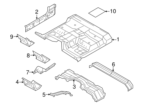 Body/Floor - Cab for 2010 Ford F-250 Super Duty #2