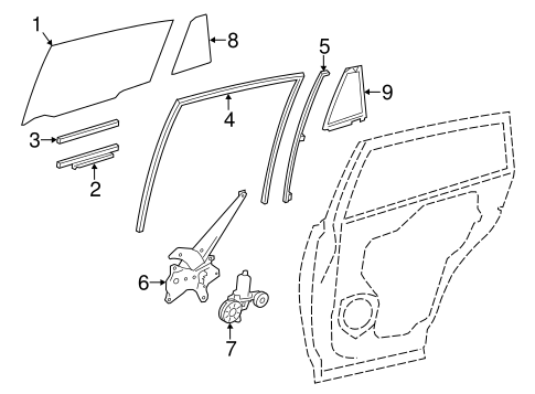 BODY/GLASS - REAR DOOR for 2014 Toyota RAV4 #1