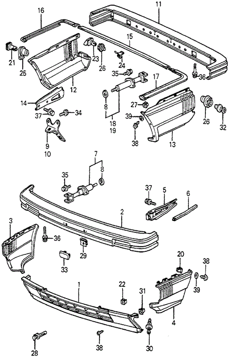 INTERIOR / BUMPER/BUMPER for 1983 Honda ACCORD HATCHBACK #1