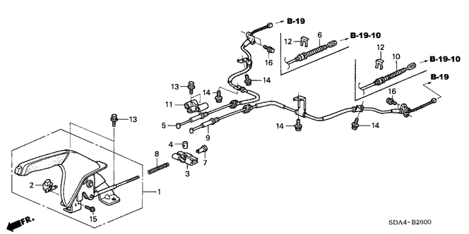 CHASSIS/PARKING BRAKE for 2006 Honda ACCORD SEDAN #1