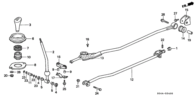 CHASSIS/SHIFT LEVER for 1999 Honda CIVIC SEDAN #1