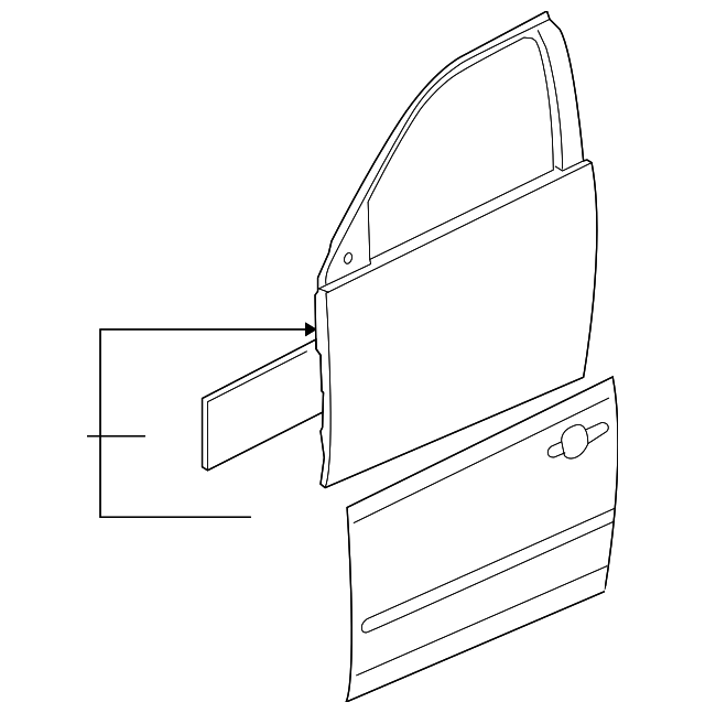 22724363 Деталь DOOR SHELL, LEFT