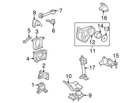 Engine/Engine & Trans Mounting for 1999 Toyota Solara #3