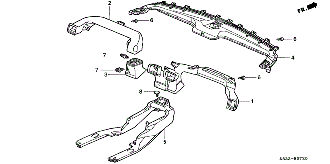 INTERIOR / BUMPER/DUCT for 1998 Honda ACCORD COUPE #1