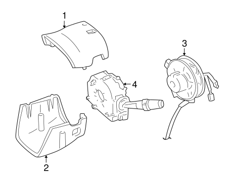 Steering/Shroud, Switches & Levers for 2002 Ford Thunderbird #1