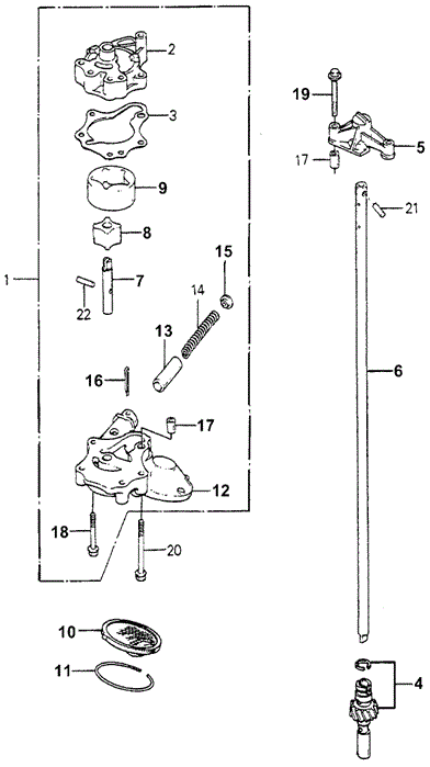 ENGINE/MT OIL PUMP for 1982 Honda ACCORD HATCHBACK #1